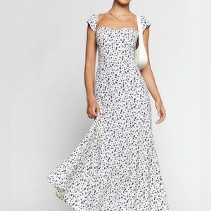 Reformation Bryson Dress in Mykonos